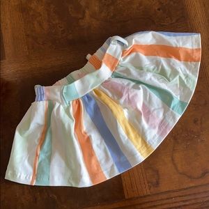 Rainbow Striped Sweet Honey Garden Skirt NWT